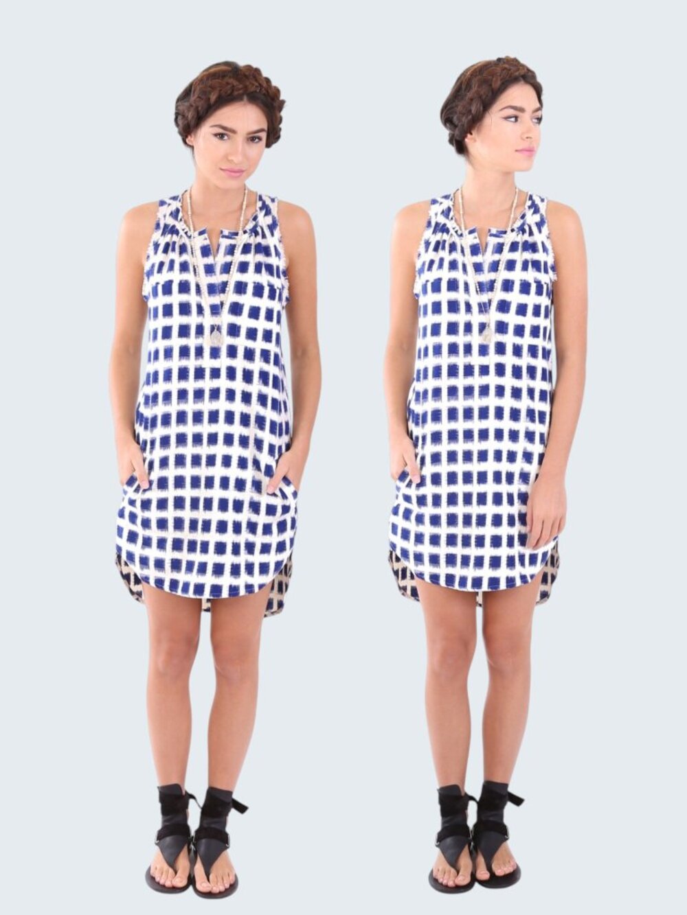 The Odells by Anthropologie Marrakesh Ikat Dress w pockets 100% cotton XS